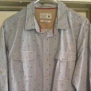 Long Sleeve Button-Up Casual Skull Shirt NWOT